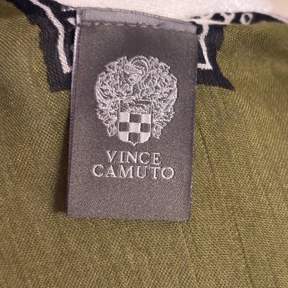 VINCE CAMUTO Green/White Floral Kimono Wrap Open Front Boho Cover Up One Size - Picture 2 of 10